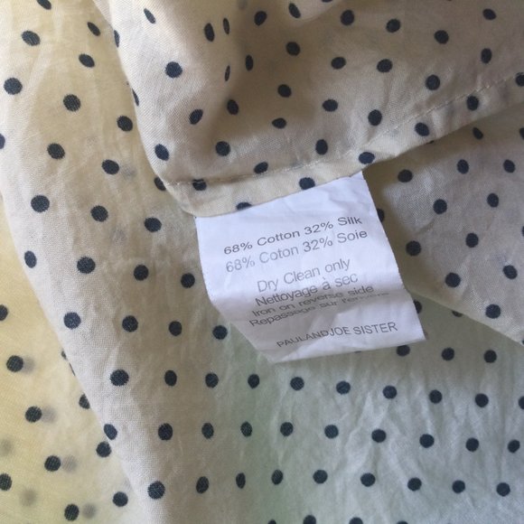 Paul & Joe Sister polka dot cotton/silk blouse with ribbon tie - Picture 5 of 6